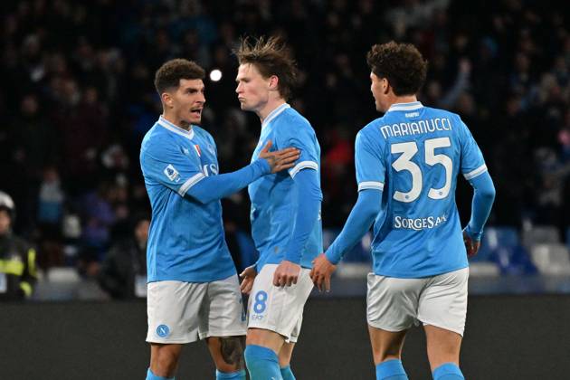Foto IPP Felice De Martino Napoli 07 01 2026 Calcio Campionato serie A 2025-2026 Napoli - Verona Nella foto: Esultanza dopo il gol di Giovanni Di Lorenzo Italy Photo Press World Copyright Napoli italy Italia ITALY Copyright: xR4924_italyphotopressx