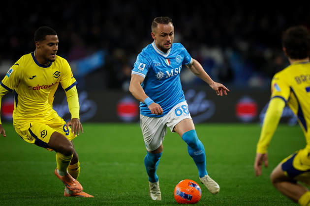 Napoli™s Stanislav Lobotka during the Serie A soccer match between Napoli and Verona at the Diego Armando Maradona Stadium in Naples, southern italy - Wednesday , January 07 , 2026. - Soccer . Copyright: xAlessandroxGarofalo LaPressex