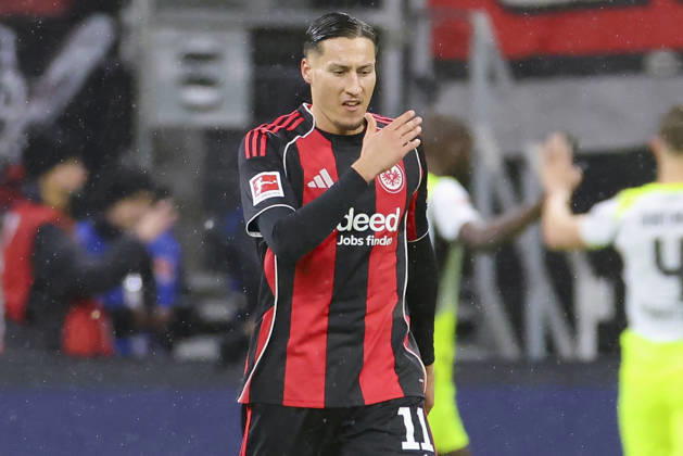 Younes Ebnoutalib (Eintracht Frankfurt) schaut enttaeuscht, Bundesliga, Eintracht Frankfurt v Borussia Dortmund, Deutsche Bank Park am 09. January 2026 in Frankfurt am Main, Deutschland. (Foto von Marco Steinbrenner DeFodi Images) Younes Ebnoutalib (Eintracht Frankfurt) looks dejected, Bundesliga, Eintracht Frankfurt v Borussia Dortmund, Deutsche Bank Park, January 9, 2026 in Frankfurt am Main, Germany. (Photo by Marco Steinbrenner DeFodi Images) DFL regulations prohibit any use of photographs as image sequences and or quasi-video. -