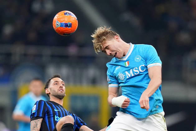 Napoli™s Rasmus Hojlund during the Serie A soccer match between Inter and Napoli at the San Siro Stadium in Milan , north Italy - Sunday , January 11 , 2026. - Soccer . Copyright: xSpada LaPressex