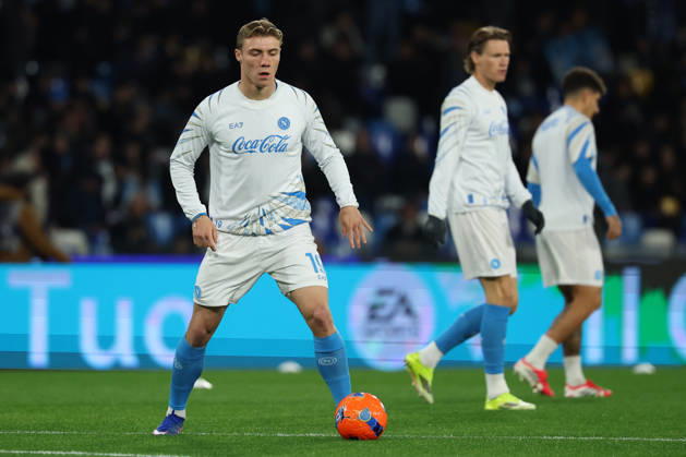Napoli™s Rasmus Hojlund during the Serie A soccer match between Napoli and Parma at the Diego Armando Maradona Stadium in Naples, southern italy - Wednesday , January 14 , 2026. - Soccer . Copyright: xAlessandroxGarofalo LaPressex