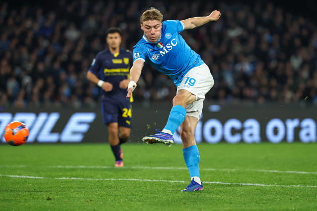 Napoli™s Rasmus Hojlund during the Serie A soccer match between Napoli and Parma at the Diego Armando Maradona Stadium in Naples, southern italy - Wednesday , January 14 , 2026. - Soccer . Copyright: xAlessandroxGarofalo LaPressex