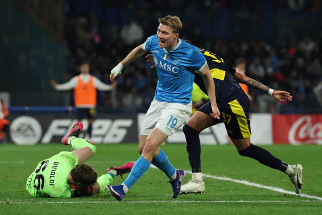 Napoli™s Rasmus Hojlund during the Serie A soccer match between Napoli and Parma at the Diego Armando Maradona Stadium in Naples, southern italy - Wednesday , January 14 , 2026. - Soccer . Copyright: xAlessandroxGarofalo LaPressex