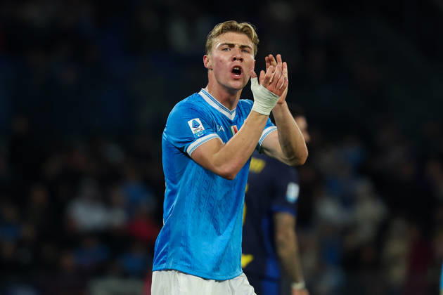 Napoli™s Rasmus Hojlund during the Serie A soccer match between Napoli and Parma at the Diego Armando Maradona Stadium in Naples, southern italy - Wednesday , January 14 , 2026. - Soccer . Copyright: xAlessandroxGarofalo LaPressex