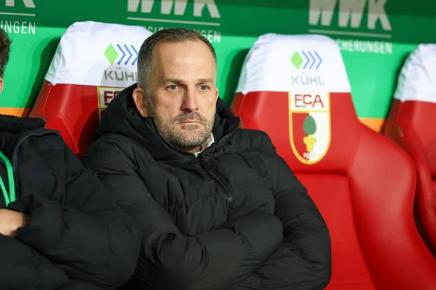 Chef-Trainer Manuel Baum (FC Augsburg), FC Augsburg vs. 1. FC Union Berlin, Fussball, 1. Bundesliga, 17. Spieltag, 15.01.2026 DFB regulations prohibit any use of photographs as image sequences and or quasi-video Augsburg Bayern Deutschland