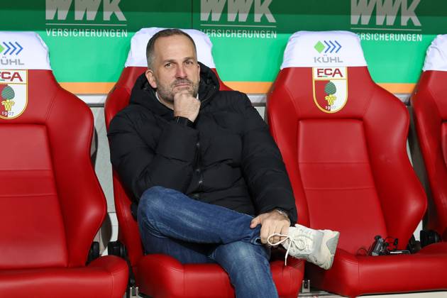 Chef-Trainer Manuel Baum (FC Augsburg), FC Augsburg vs. 1. FC Union Berlin, Fussball, 1. Bundesliga, 17. Spieltag, 15.01.2026 DFB regulations prohibit any use of photographs as image sequences and or quasi-video Augsburg Bayern Deutschland