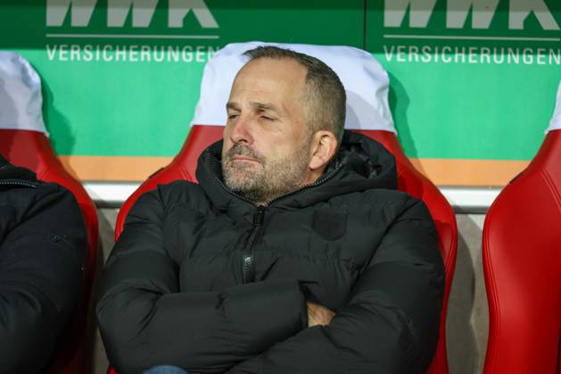 Chef-Trainer Manuel Baum (FC Augsburg), FC Augsburg vs. 1. FC Union Berlin, Fussball, 1. Bundesliga, 17. Spieltag, 15.01.2026 DFB regulations prohibit any use of photographs as image sequences and or quasi-video Augsburg Bayern Deutschland