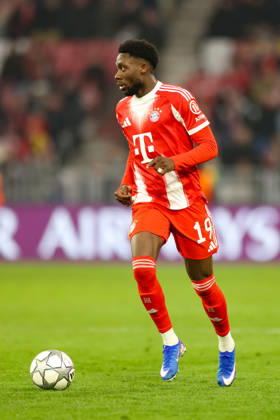 Alphonso Davies (FC Bayern Muenchen, 19) mit Ball, GER, FC Bayern Muenchen vs. Royale Union Saint-Gilloise, Fussball, UEFA Champions League, Liga-Phase, 7. Spieltag, Saison 2025 2026, 21.01.2026, GER, FC Bayern Muenchen vs. Royale Union Saint-Gilloise, Fussball, UEFA Champions League, Liga-Phase, 7. Spieltag, Saison 2025 2026, 21.01.2026 Muenchen Copyright: xEibner-Pressefoto JennixMaulx EP_JML
