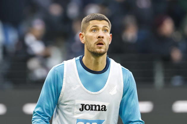 Andrej Kramaric (TSG Hoffenheim, 27) beim Aufwärmen vor Spielbeginn , Deutschland, Fussball, 1. Bundesliga, 19.Spieltag, 2025 2026, Eintracht Frankfurt vs. TSG 1899 Hoffenheim, 24.01.2026, Frankfurt am Main Deutsche-Bank-Park Deutschland Copyright: xGrantxHubbsx