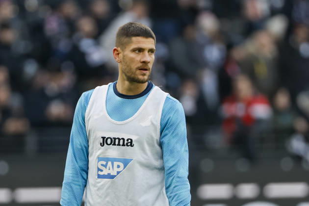 Andrej Kramaric (TSG Hoffenheim, 27) beim Aufwärmen vor Spielbeginn , Deutschland, Fussball, 1. Bundesliga, 19.Spieltag, 2025 2026, Eintracht Frankfurt vs. TSG 1899 Hoffenheim, 24.01.2026, Frankfurt am Main Deutsche-Bank-Park Deutschland Copyright: xGrantxHubbsx