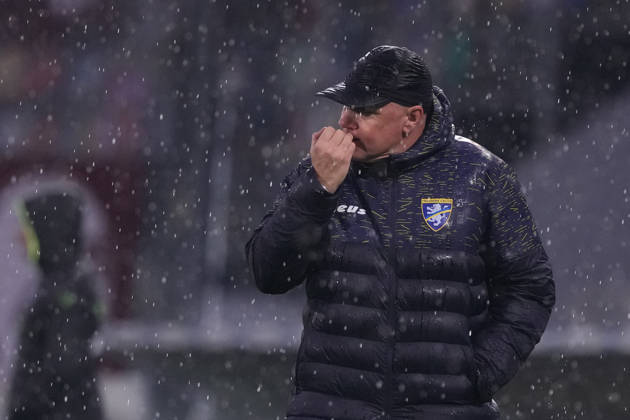 Frosinone s head coach Massimiliano Alvini during the Serie BKT soccer match between Frosinone and Reggiana at the Frosinone Benito Stirpe stadium, Italy - Saturday, January 24, 2026 - Soccer ( Photo by Alfredo Falcone LaPresse ) Copyright: xAlfredoxFalcone LaPressex