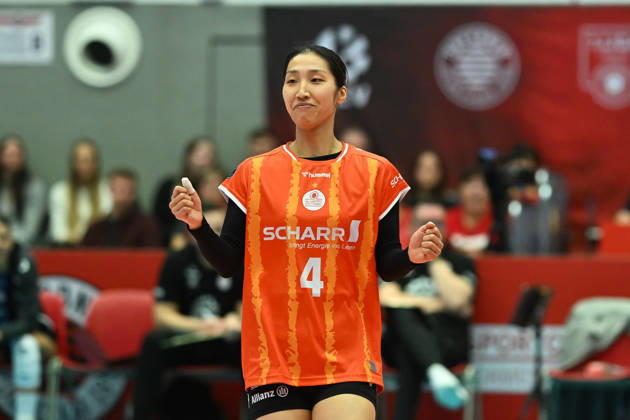 Yurika Bamba (Allianz MTV Stuttgart, 4) Dresdner SC vs. Allianz MTV Stuttgart , 1. Volleyball Bundesliga Damen, Spielzeit 2025 2026, 24.01.2026 Dresdner SC vs. Allianz MTV Stuttgart, 1. Volleyball Bundesliga Damen, Spielzeit 2025 2026, 24.01.2026 Dresden Copyright: xEibner-Pressefoto xHoepnerx EP_PHR