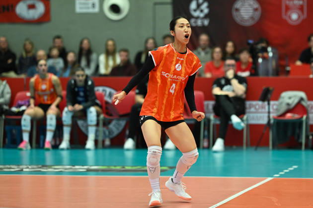 Yurika Bamba (Allianz MTV Stuttgart, 4) Dresdner SC vs. Allianz MTV Stuttgart , 1. Volleyball Bundesliga Damen, Spielzeit 2025 2026, 24.01.2026 Dresdner SC vs. Allianz MTV Stuttgart, 1. Volleyball Bundesliga Damen, Spielzeit 2025 2026, 24.01.2026 Dresden Copyright: xEibner-Pressefoto xHoepnerx EP_PHR