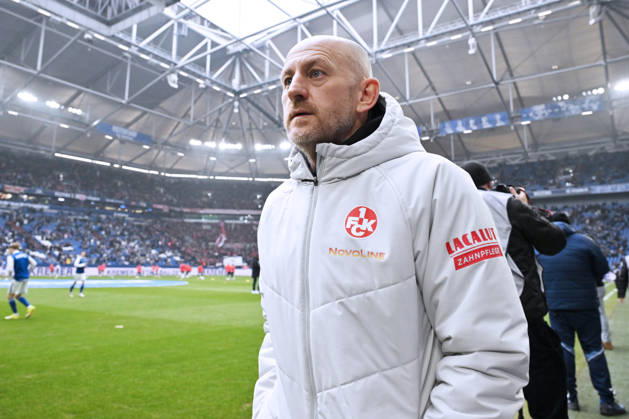 Trainer Torsten Lieberknecht (1. FC Kaiserslautern) 25.01.2026, Fussball 2. Bundesliga, Saison 2025 2026, 19. Spieltag, FC Schalke 04 - 1. FC Kaiserslautern 2:2 DFL regulations prohibit any use of photographs as image sequences and or quasi-video Gelsenkirchen Veltins Arena Nordrhein Westfalen Deutschland