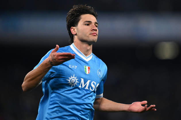 Dc Napoli 31 01 2026 - campionato di calcio serie A Napoli-Fiorentina foto Domenico Cippitelli Image nella foto: esultanza gol Antonio Vergara