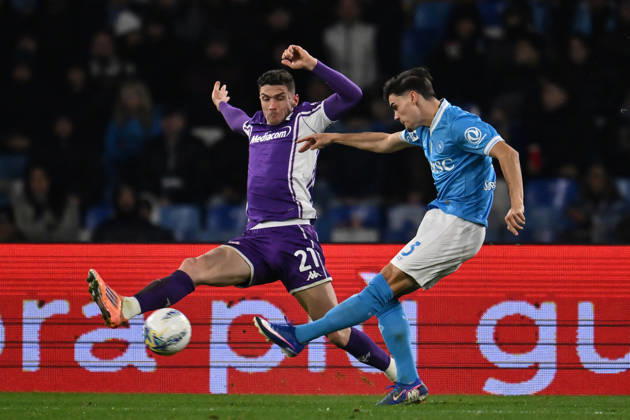 Dc Napoli 31 01 2026 - campionato di calcio serie A Napoli-Fiorentina foto Domenico Cippitelli Image nella foto: gol Miguel Gutierrez