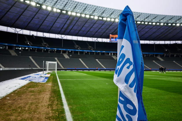 Stimmungsbild Olympiastadion Berlin, Hertha BSC Berlin, winterlich, GER, Hertha BSC vs. ,SV Darmstadt 98, 2. Bundesliga, Saison 2025 2026, 20. Spieltag, 01.02.2026 (DFL REGULATIONS PROHIBIT ANY USE OF PHOTOGRAPHS AS IMAGE SEQUENCES AND OR QUASI - VIDEO). GER, Hertha BSC vs. ,SV Darmstadt 98, 2. Bundesliga, Saison 2025 2026, 20. Spieltag, 01.02.2026 Berlin