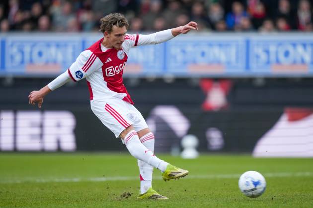 ROTTERDAM , 01-02-2026 , Stadium Woudestein , season 2025 2026 , Dutch Eredivisie football , match between Excelsior Rotterdam and Ajax , picture shows Ajax player Mika Godts scoring the 0-1 Excelsior - Ajax x201237279x Copyright: