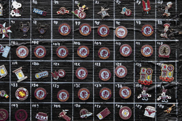Aston Villa v Brentford - Premier League BIRMINGHAM, ENGLAND - FEBRUARY 1: Pin Badges on display before the Premier League match between Aston Villa and Brentford at Villa Park on February 1, 2026 in Birmingham, United Kingdom. Birmingham Villa Park England United Kingdom Copyright: xVisionhausx 776340586