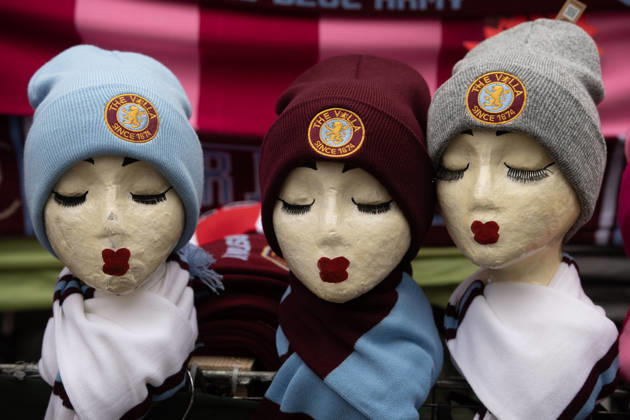 Aston Villa v Brentford - Premier League BIRMINGHAM, ENGLAND - FEBRUARY 1: Mannequins wearing Aston Villa hats on display before the Premier League match between Aston Villa and Brentford at Villa Park on February 1, 2026 in Birmingham, United Kingdom. Birmingham Villa Park England United Kingdom Copyright: xVisionhausx 776340586