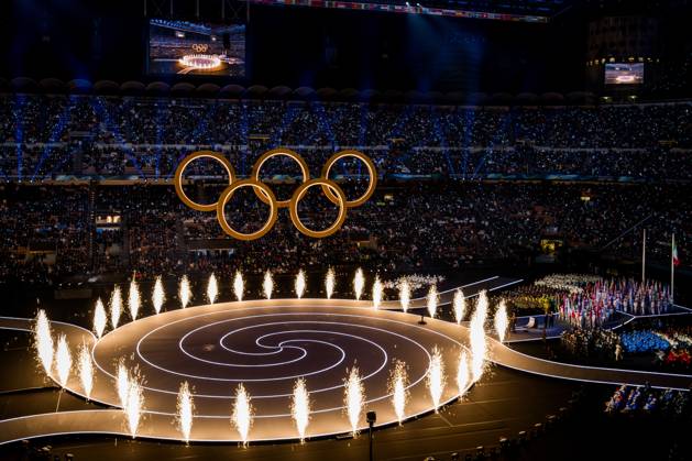 Illustration picture taken during the opening ceremony of the Milano Cortina 2026 Olympic Winter games, Winterspiele,Spiele, Summer games on Friday 06 February 2026 in Milan, Italy. The XXV Winter Olympics take place from 6 to 22 February 2026 in Italy. JASPERxJACOBS x161702132x