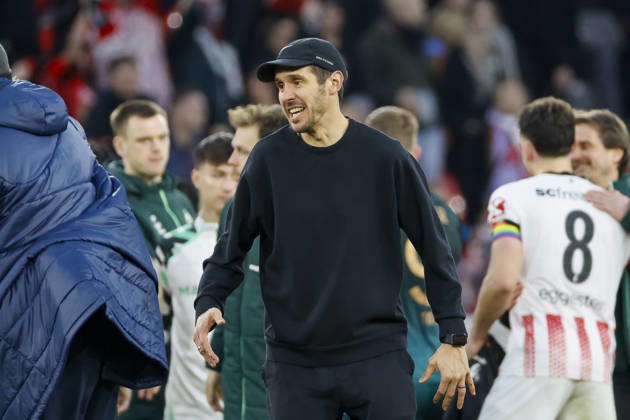 Julian Schuster (SC Freiburg, Trainer) nach dem Spiel , Deutschland, Fussball, 1. Bundesliga, 21.Spieltag, 2025 2026, SC Freiburg vs. SV Werder Bremen, 07.02.2026, Freiburg im Breisgau Europa-Park Stadion Deutschland Copyright: xGrantxHubbsx