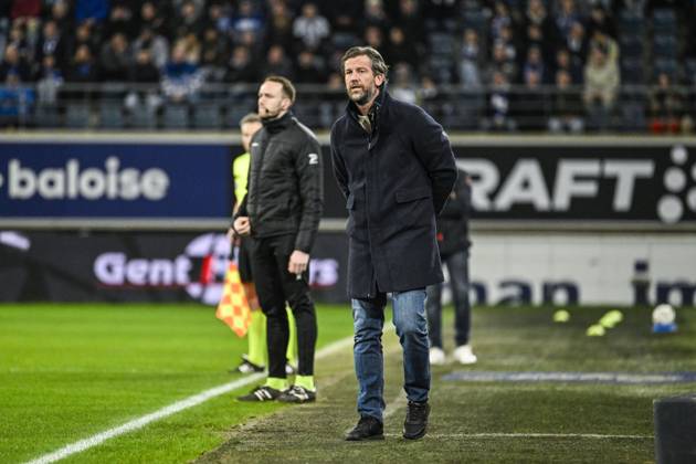 Gent s head coach Rik De Mil pictured during a soccer match between KAA Gent and Oud Heverlee Leuven, Saturday 07 February 2026 in Gent, on day 24 of the 2025-2026 Jupiler Pro League first division of the Belgian championship. TOM GOYVAERTS TomxGoyvaerts x161820022x
