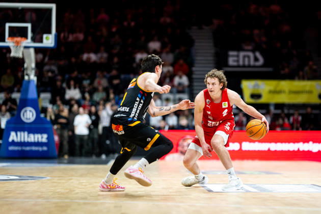 08.02.2026 - Basketball - Saison 2025 2026 - 2. Bundesliga Pro-A - 22. Spieltag: Nürnberg Falcons Basketball Club NBC - Bozic Estriche Knights Kirchheim - ThHa - xthxhax - Carter Whitt (2, Nürnberg Falcons BC NBC )