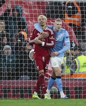 Liverpool v Manchester City, FA Premier League 08.02.26 Liverpool v Manchester City, FA Premier League Bradley Ormesher The Times Hugo Ekitiké of Liverpool and Erling Haaland of Manchester City  Copyright: xBradleyxOrmesherx NINTCHDBPICT001057454424