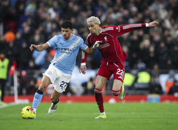 Liverpool v Manchester City, FA Premier League 08.02.26 Liverpool v Manchester City, FA Premier League Bradley Ormesher The Times Hugo Ekitiké of Liverpool and Matheus Nunes of Manchester City  Copyright: xBradleyxOrmesherx NINTCHDBPICT001057455363