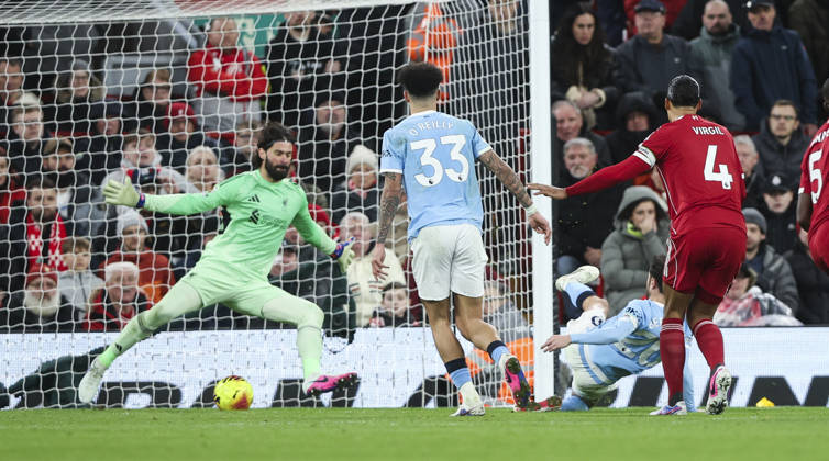 Liverpool v Manchester City, FA Premier League 08.02.26 Liverpool v Manchester City, FA Premier League Bradley Ormesher The Times Bernardo Silva of Manchester City scores and celebrates scoring his teams 1st goal 1-1 Copyright: xBradleyxOrmesherx NINTCHDBPICT001057465131