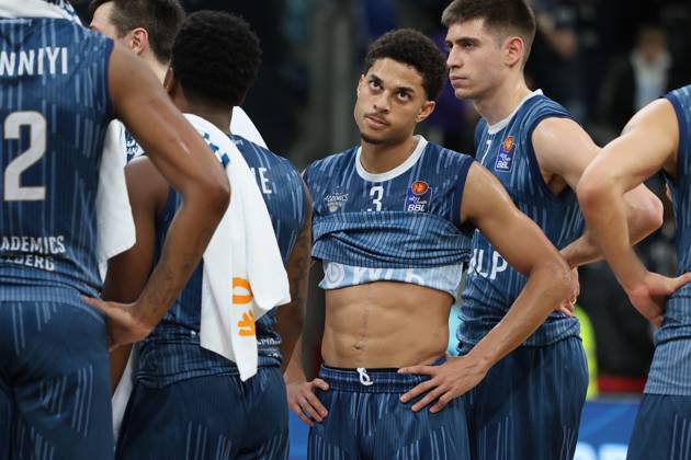 Kevin McClain (MLP Academics Heidelberg, 03) enttaeuscht auf dem Spielfeld GER, BBL, MLP Academics Heidelberg vs. FC Bayern Muenchen, easycredit Basketball Bundesliga, 19.Spieltag, Saison, 2025 2026, 08.02.2026 GER, MLP Academics Heidelberg vs. FC Bayern Muenchen, Basketball, easycredit Basketball Bundesliga, 19.Spieltag, Saison, 2025 2026, 08.02.2026 Heidelberg Copyright: xEibner-Pressefoto JoergxHirschx EP_JHH