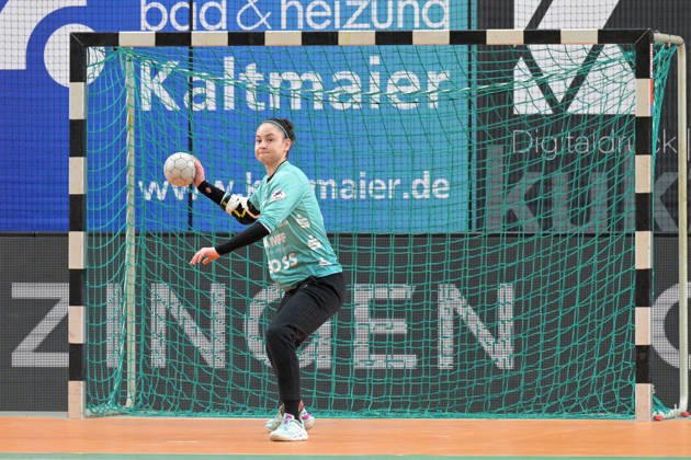 Sara Suba (TusSies Metzingen, 77) im Tor TusSies Metzingen vs. SV Union Halle-Neustadt, Handball, Alsco HBF, 17.Ligaspieltag, Saison 2025 2026, 15.02.2026 TusSies Metzingen vs. SV Union Halle-Neustadt, Handball, Alsco HBF, 17.Ligaspieltag, Saison 2025 2026, 15.02.2026 Tuebingen Copyright: xEibner-Pressefoto TobiasxBaurx EP_TBR