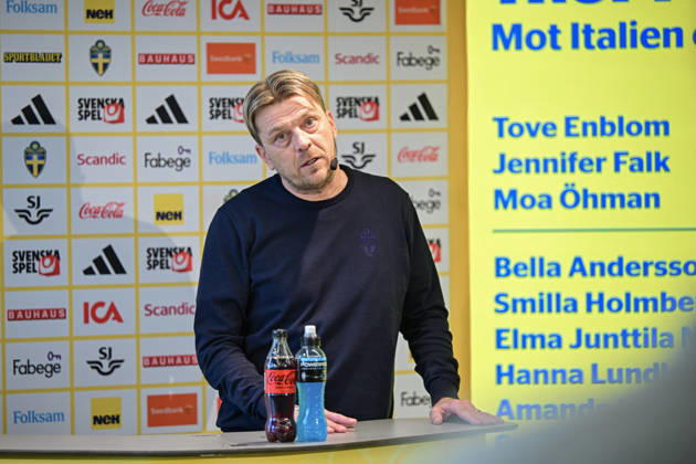 STOCKHOLM, SWEDEN 20260218 Swedish national team, Nationalteam captain Tony Gustavsson during the Swedish Football Association s press conference, PK, Pressekonferenz where the women s squad for the World Cup qualifiers is presented. STOCKHOLM SWEDEN x10658x