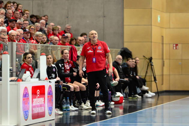 Herbert Mueller (Thueringer HC, Trainer) GER, Thueringer HC gegen Borussia Dortmund , Handball, Alsco Handball Bundesliga Frauen, 18. Spieltag, Saison 2025 2026, 18.02.2026 GER, Thueringer HC gegen Borussia Dortmund , Handball, Alsco Handball Bundesliga Frauen, 18. Spieltag, Saison 2025 2026, 18.02.2026 Bad Langensalza Copyright: xEibner-Pressefoto MartinxHerbstx EP_MHT