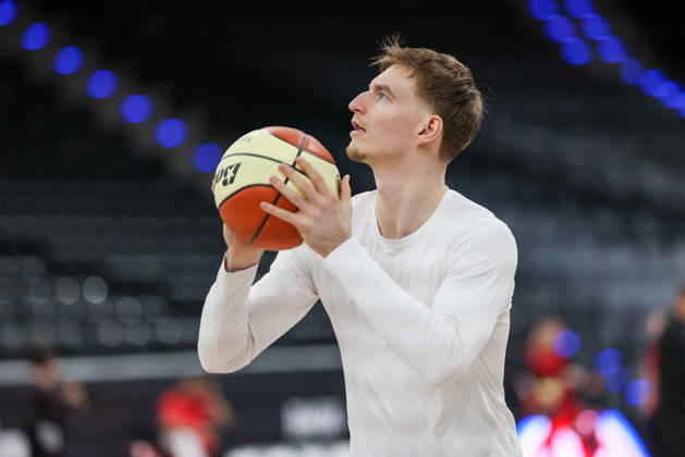 Justuz Hollatz (FC Bayern Basketball, 21), GER, FC Bayern Basketball, Training, Basketball, BBL Pokal, BMW TOP FOUR, Saison 2025 2026, 20.02.2026, GER, FC Bayern Basketball, Training, Basketball, BBL Pokal, BMW TOP FOUR, Saison 2025 2026, 20.02.2026 Muenchen Copyright: xEibner-Pressefoto JennixMaulx EP_JML
