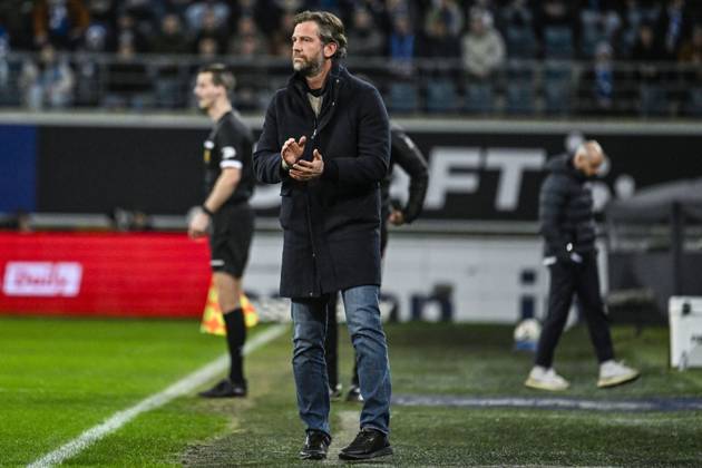 Gent s head coach Rik De Mil pictured during a soccer match between KAA Gent and Cercle Brugge, Friday 20 February 2026 in Gent, on day 26 of the 2025-2026 Jupiler Pro League first division of the Belgian championship. TOM GOYVAERTS TomxGoyvaerts x164358989x