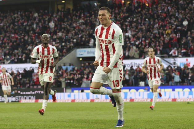 Said El Mala (1. FC Köln) Torjubel, jubelt nach seinem Treffer zum 2:2 waehrend des Spiels der Bundesliga zwischen 1. FC Köln und TSG Hoffenheim, RheinEnergieSTADION am 21. February 2026 in Köln, Deutschland. (Foto von Oliver Kaelke DeFodi Images) +++ Said El Mala (1. FC Köln) celebrates after scoring his team s second goal during the Bundesliga match between 1. FC Köln and TSG Hoffenheim at RheinEnergieSTADION on February 21, 2026 in Köln, Germany. (Photo by Oliver Kaelke DeFodi Images) DFL regulations prohibit any use of photographs as image sequences and or quasi-video. (Photo by Oliver Kaelke DeFodi Images) -