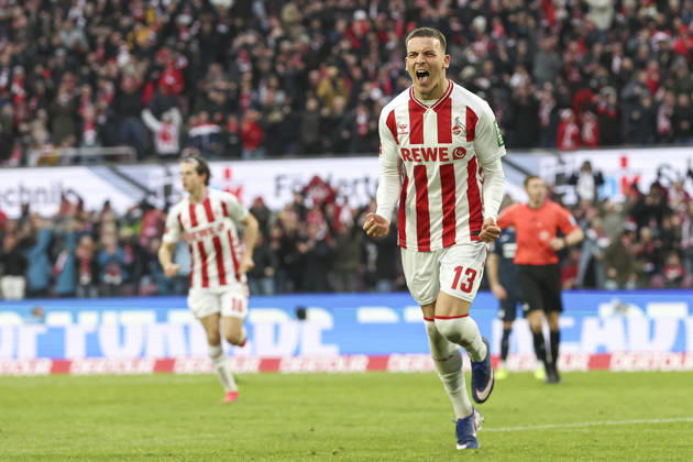Said El Mala (1. FC Köln) Torjubel, jubelt nach seinem Treffer zum 2:2 waehrend des Spiels der Bundesliga zwischen 1. FC Köln und TSG Hoffenheim, RheinEnergieSTADION am 21. February 2026 in Köln, Deutschland. (Foto von Oliver Kaelke DeFodi Images) +++ Said El Mala (1. FC Köln) celebrates after scoring his team s second goal during the Bundesliga match between 1. FC Köln and TSG Hoffenheim at RheinEnergieSTADION on February 21, 2026 in Köln, Germany. (Photo by Oliver Kaelke DeFodi Images) DFL regulations prohibit any use of photographs as image sequences and or quasi-video. (Photo by Oliver Kaelke DeFodi Images) -