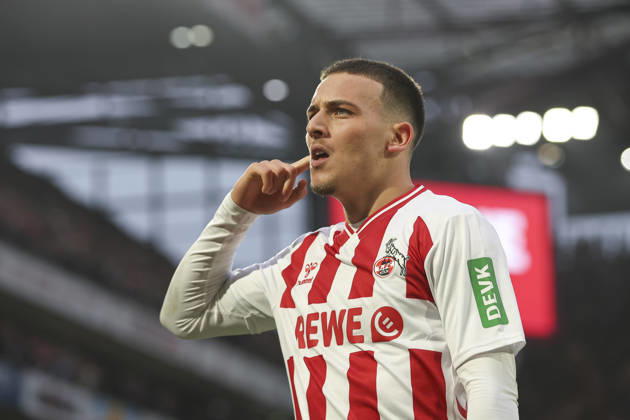 Said El Mala (1. FC Köln) Torjubel, jubelt nach seinem Treffer zum 2:2 waehrend des Spiels der Bundesliga zwischen 1. FC Köln und TSG Hoffenheim, RheinEnergieSTADION am 21. February 2026 in Köln, Deutschland. (Foto von Oliver Kaelke DeFodi Images) +++ Said El Mala (1. FC Köln) celebrates after scoring his team s second goal during the Bundesliga match between 1. FC Köln and TSG Hoffenheim at RheinEnergieSTADION on February 21, 2026 in Köln, Germany. (Photo by Oliver Kaelke DeFodi Images) DFL regulations prohibit any use of photographs as image sequences and or quasi-video. (Photo by Oliver Kaelke DeFodi Images) -