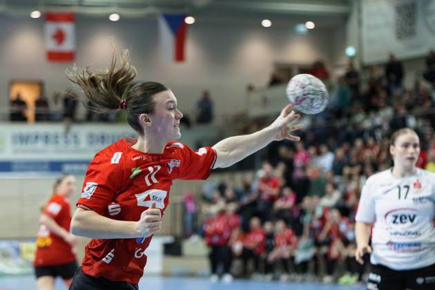 Emma Hertha (Halle, 17), SV Union Halle-Neustadt vs. BSV Sachsen Zwickau, Alsco Handball Bundesliga Frauen, Saison 2025 26, 18. Spieltag, 25.02.2026 Halle SWH Arena Sachsen-Anhalt Deutschland