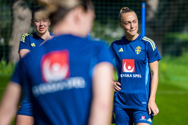 260226 Hanna Bennison of the Swedish women s national football team at a training session on February 26, 2026 in Albuferia. Photo: Ludvig Thunman BILDBYRAN kod LT LT0774 fotboll football soccer fotball träning practice training sverige sweden dam bbeng Copyright: LUDVIGxTHUNMAN BB260226LT028