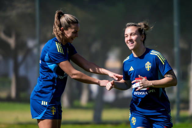 260226 Julia Zigiotti Olme of the Swedish women s national football team at a training session on February 26, 2026 in Albuferia. Photo: Ludvig Thunman BILDBYRAN kod LT LT0774 fotboll football soccer fotball träning practice training sverige sweden dam bbeng Copyright: LUDVIGxTHUNMAN BB260226LT039
