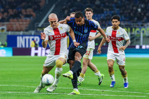Andy Diouf of FC Internazionale seen in action during Serie A 2025 26 football match between FC Internazionale and Genoa CFC at San Siro Stadium in Milan Italy on 28 February 2026. Milan Stadio Giuseppe Meazza Milan Italy Copyright: xEPhotopressx SP24-1376-111