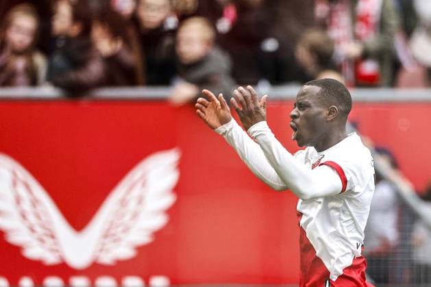 UTRECHT - Yoann Cathline of FC Utrecht celebrates the 1-0 goal during the Dutch Eredivisie match between FC Utrecht and AZ at the Galgenwaard Stadium on March 1, 2026, in Utrecht, Netherlands. BART STOUTJESDIJK ANP Eredivisie 2025-2026 xVIxANPxSportx xxANPxIVx 552135922 originalFilename: 552135922