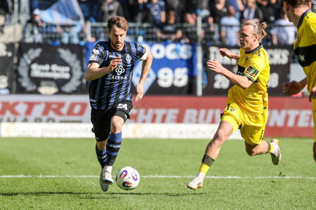 Lukas Klünter (SV Waldhof Mannheim, 24) am Ball Fussball: 3. Liga, 26. Spieltag, SV Waldhof Mannheim vs. Alemannia Aachen am 01.03.2026 in Mannheim (Carl-Benz-Stadion), Deutschland Mannheim Carl-Benz-Stadion Deutschland Copyright: xFranzxReindelx