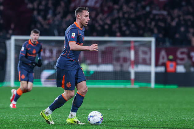 Carlos Augusto of FC Internazionale seen in action during Coppa Italia 2025 26 Quarter-Finals football match between FC Internazionale and Torino FC at U-Power Stadium in Monza Italy on 04 February 2026. Monza U-Power Stadium Monza Italy Copyright: xEPhotopressx SP24-1380-072