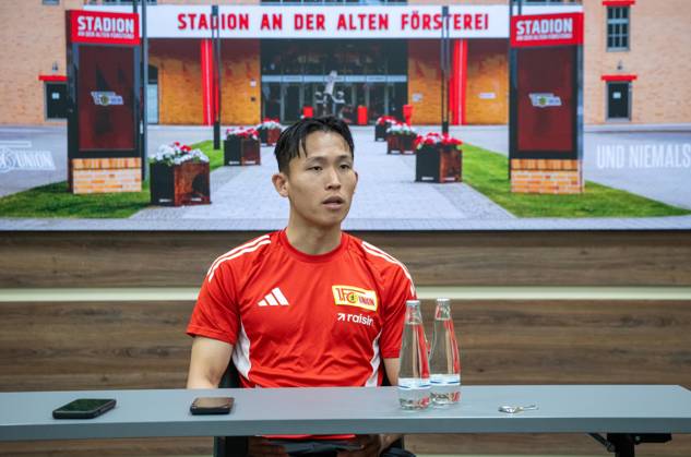 Fußball, Herren, Saison 2025 2026, 1. Bundesliga, 1. FC Union Berlin, Medienrunde mit Woo-Yeong Jeong (Wooyeong, 1. FC Union Berlin), 05.03. 2026, Copyright: xMatthiasxKochx