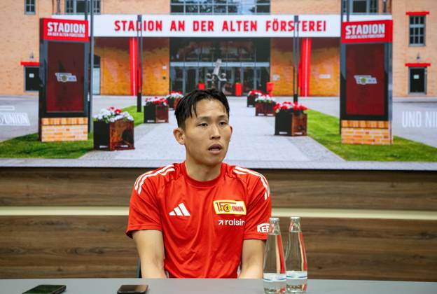 Fußball, Herren, Saison 2025 2026, 1. Bundesliga, 1. FC Union Berlin, Medienrunde mit Woo-Yeong Jeong (Wooyeong, 1. FC Union Berlin), 05.03. 2026, Copyright: xMatthiasxKochx