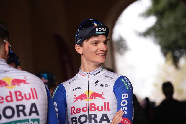 RED BULL - BORA - HANSGROHE during the team presentation of the Strade Bianche e Strade Bianche Women cycling race in Siena - Tuscany - Italy - Friday, March 6 2026. - cycling Copyright: xMarcoxAlpozzi xLaPressex
